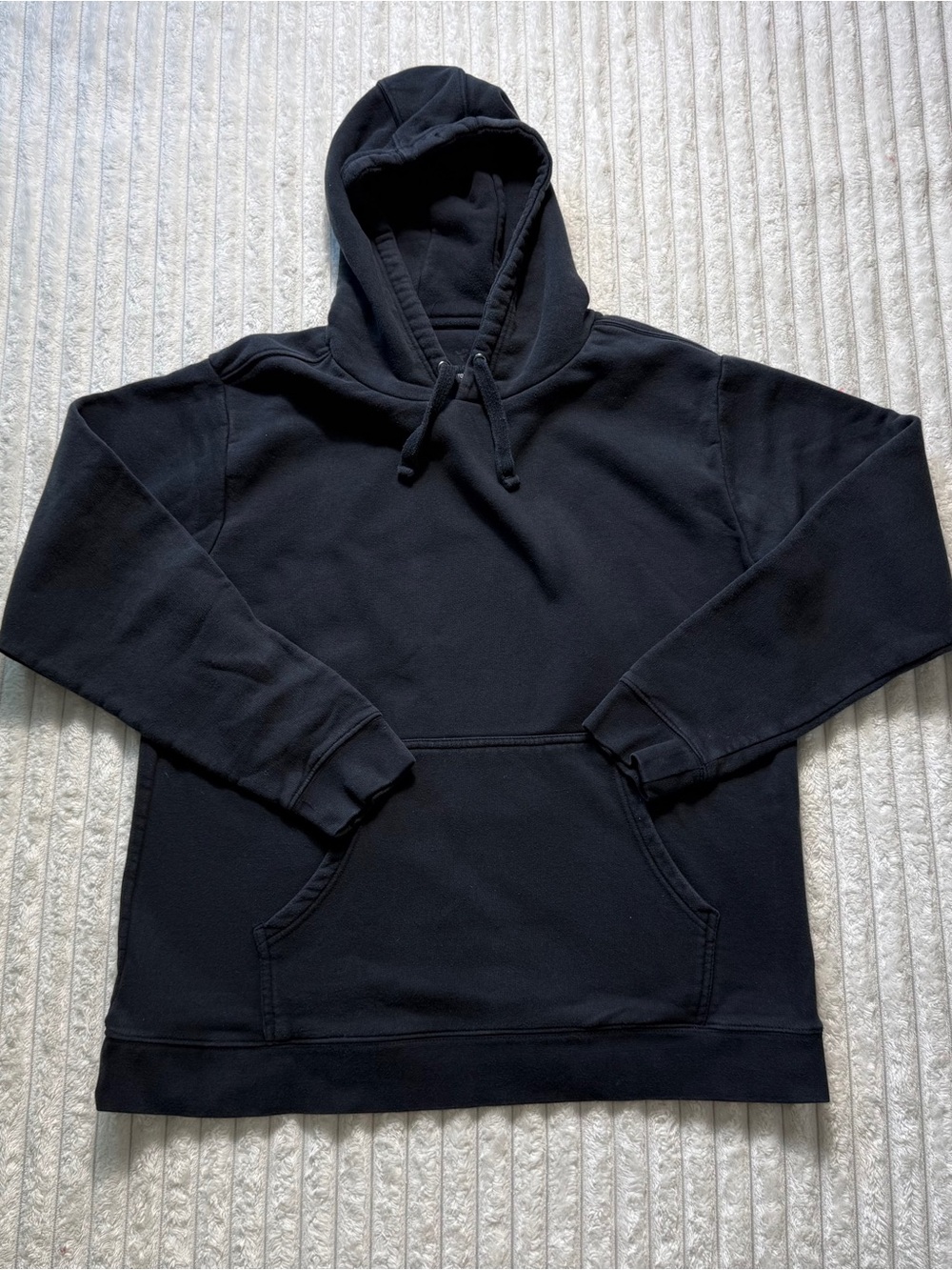 Fanatics Men's Black Pullover Fleece Hoodie Solid Drawstring Pockets Size XL